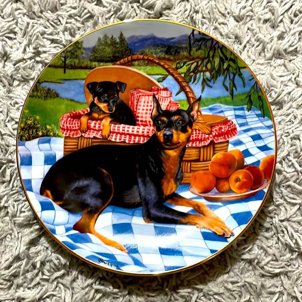 “Family Picnic” A Danbury Mint Collectible Plate